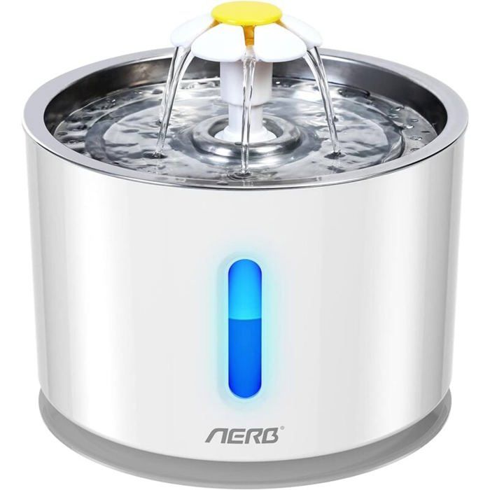 Comparer les prix de Aerb Fontaine Eau pour Chat et Petit Chien Distributeur Eau pour Chat Silencieux avec Filtre Charbon Actif et Plateau en Odipie