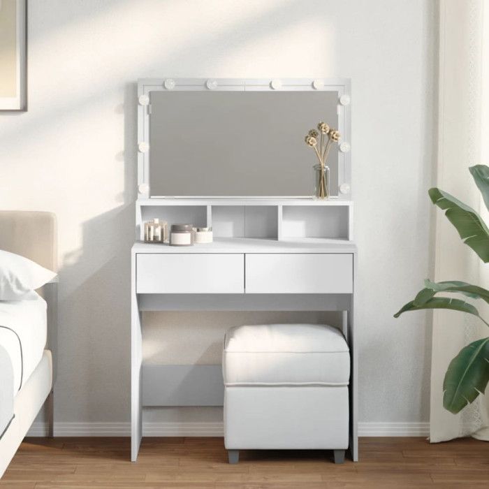 Coiffeuse avec LED blanc 80x41x1345 cm