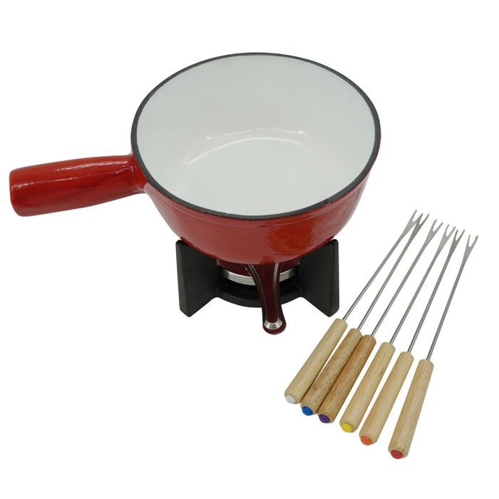 Set à fondue au fromage 2 personnes fonte émaillée Fackelmann