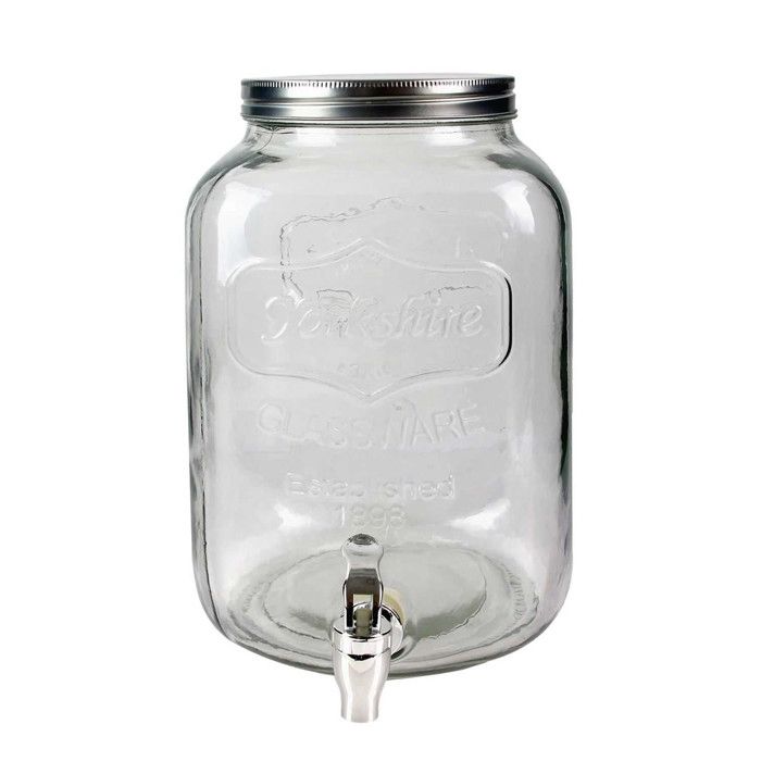 Distributeur à Boisson en Verre 8L avec Robinet - MADAS