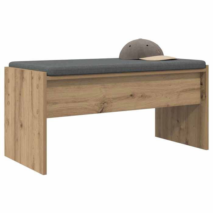 Banc de couloir ZENCORE - Marron Banc dentrée - Montage simple - avec coussin Chêne artisanal 83x38x40cm LH9511864