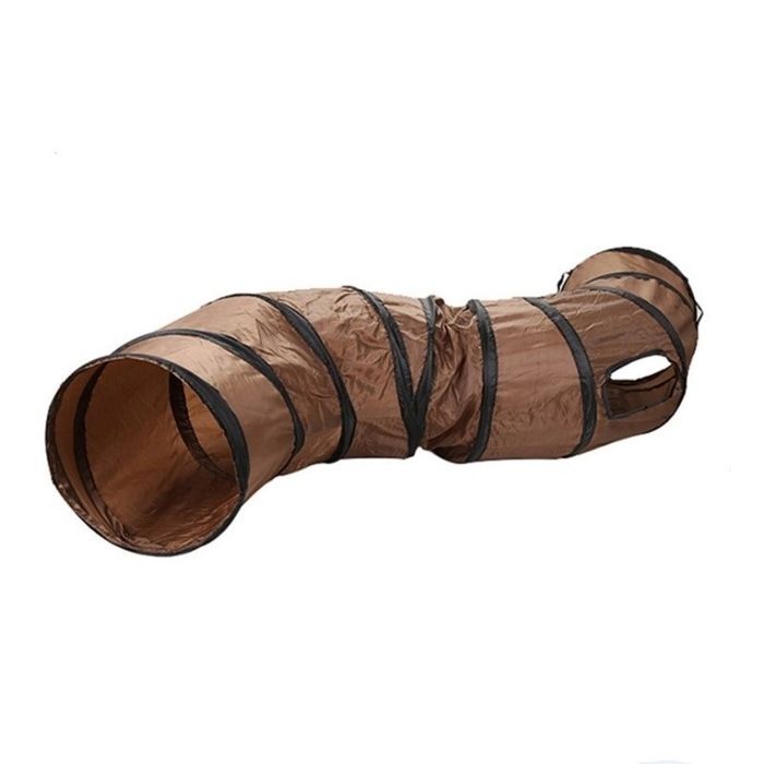 Tunnel pour chat pliable - Phoesky - 3 trous - 123x25 cm - Polyester - Jeu interactif - Balle suspendue - Écologique