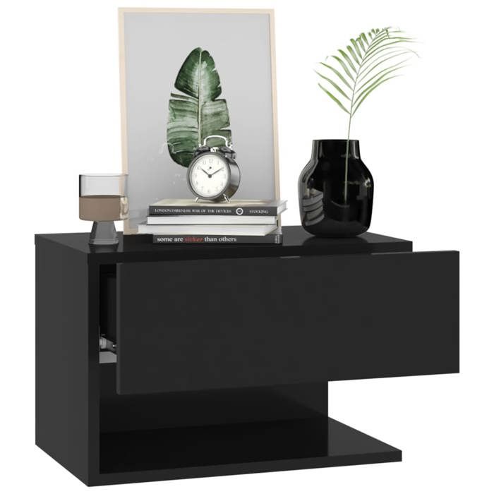 Noir Table de chevet murale(1 PC)- NGM - Cabinet suspendu/armoire de chevet - Noir T262963