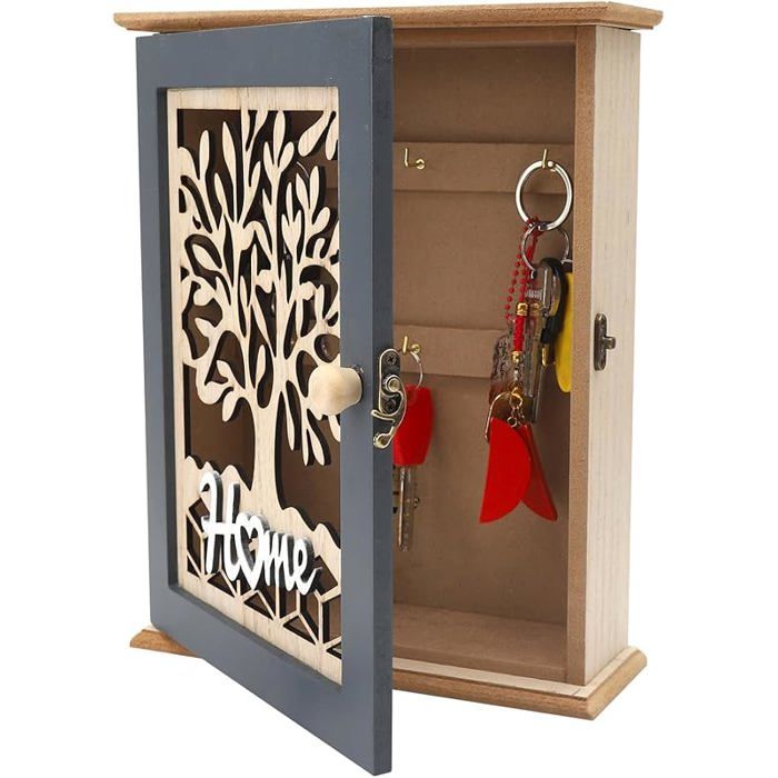 Boite a Clef Decorative Boite a clefs murales Boite à clés Boite a clefss Murale Design oîte à clés en Bois Vintage a PORTE-MANTEAU