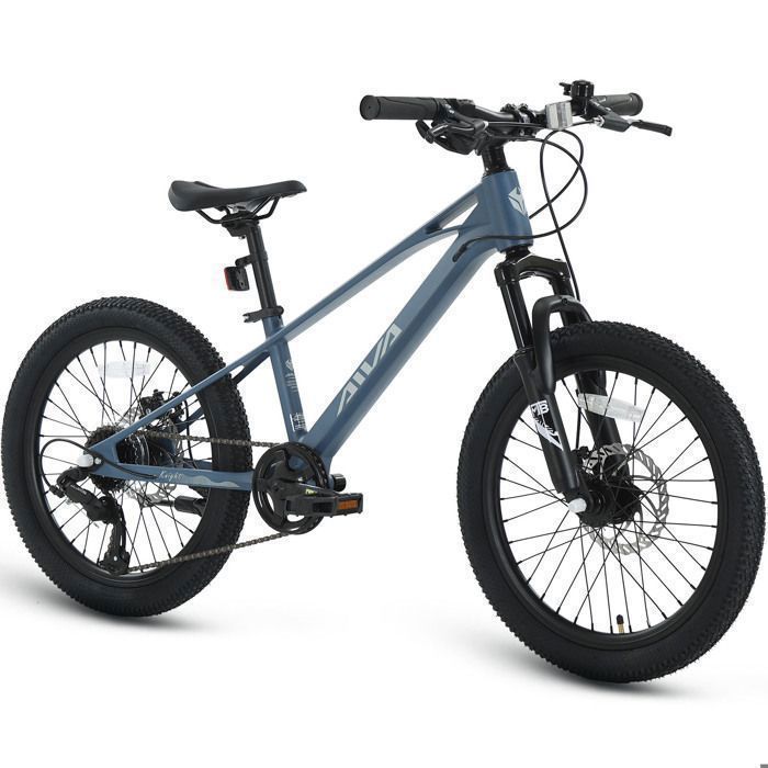 AIVA Vélo VTT 20 haut de gamme pour filles- garçons-hommes et femmes avec dérailleur 7 vitesses-Cadre en magnésium-Bleu foncé