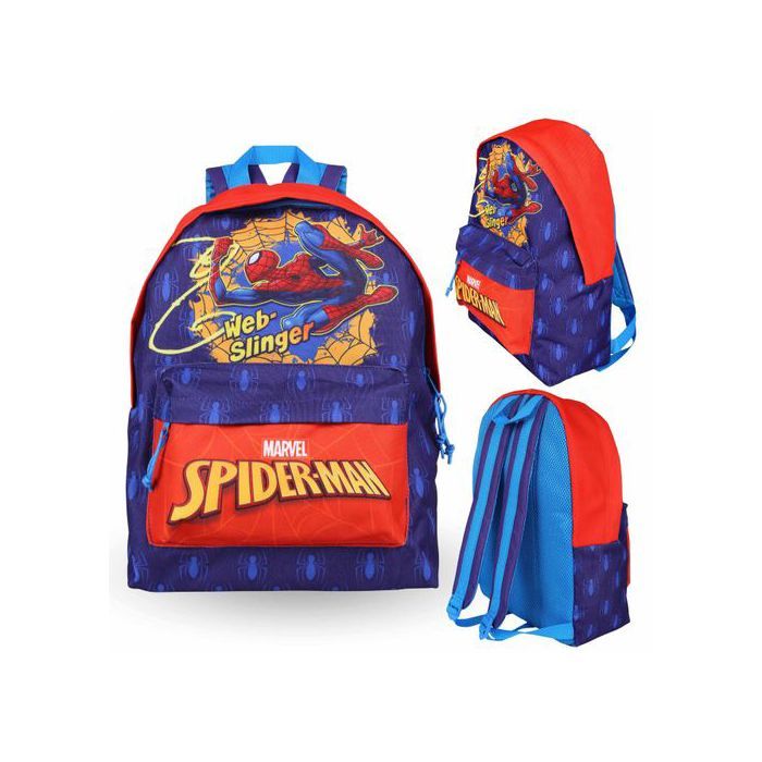 MARVEL SpiderMan Sac à Dos Bleu Marine pour Garçon Sac à Dos Scolaire 29x24x9 cm