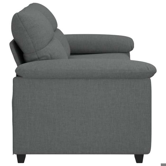 Canapé à 2 places gris foncé 140 cm tissu_2 ans garantie_51655