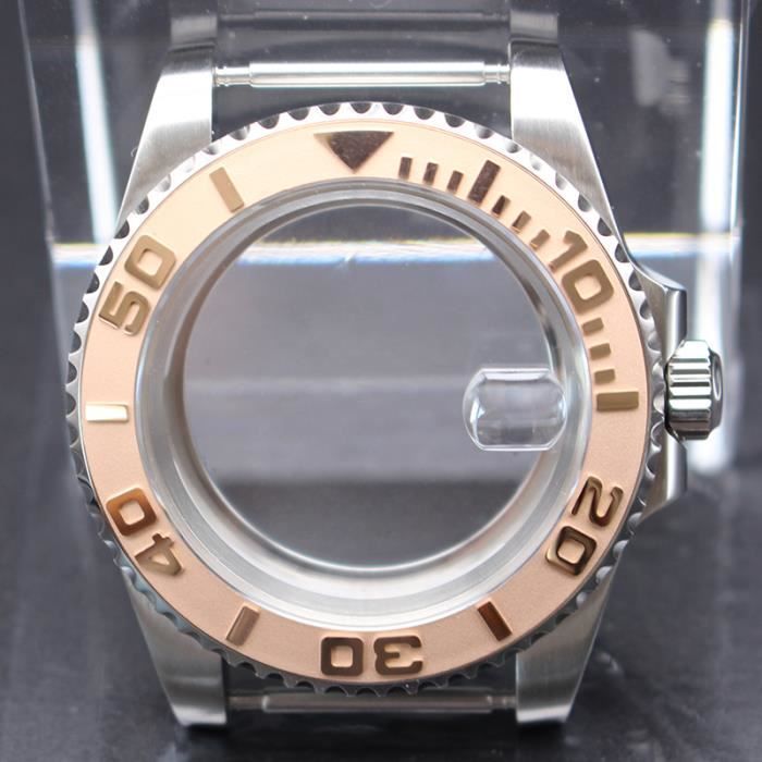 Boîtier Montre 41mm PVD Or Rose Pour Mouvement ETA 2824/SW200 - NEUF Avec étiquettes