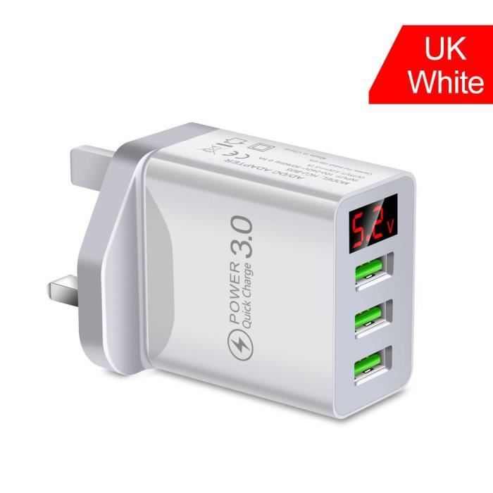 Adaptateur USB C 5V 3A US prise eu UK murale Chargeur USB 25 W