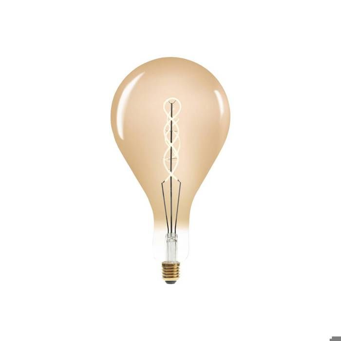 Ampoule LED Poire ambre torsadé D16cm E27 - Atmosphera Créateur dintérieur