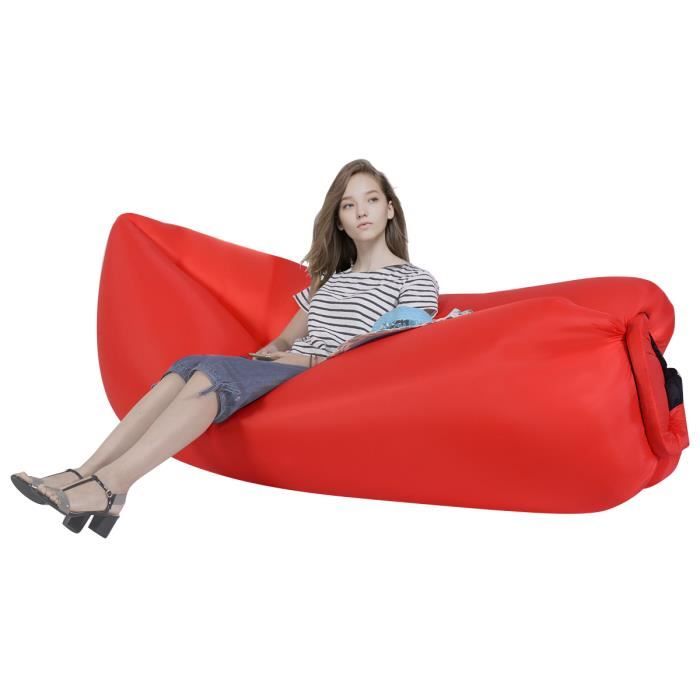 Canapé Gonflable Plage Et Camping – Gris, Portable, Charge 200 Kg, Design Ergonomique - 6