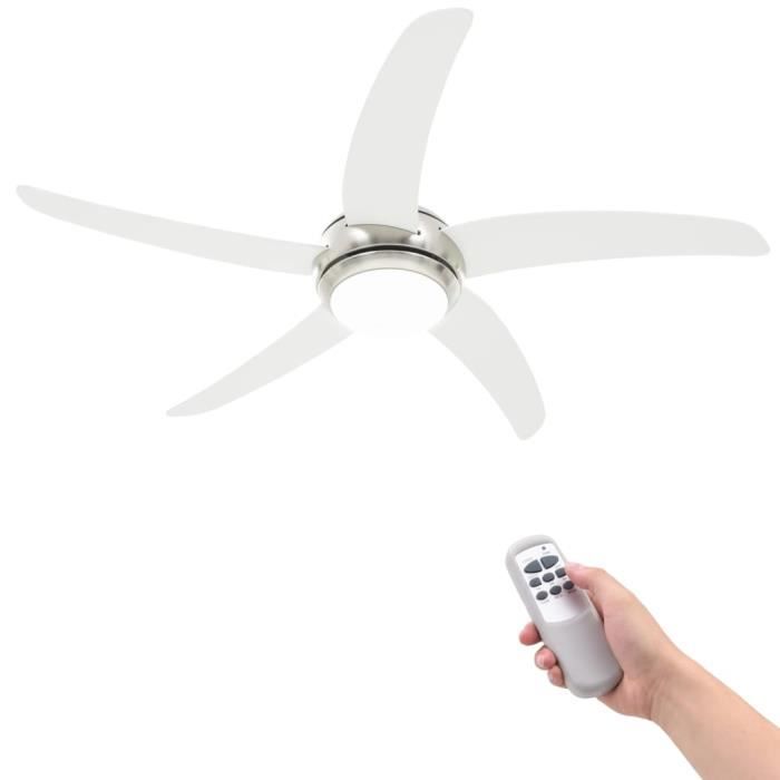 Ventilateur De Plafond Avec Telecommande Orne Avec Lampe 128 Cm