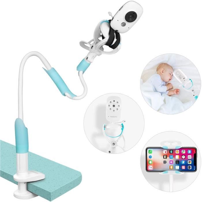Support universel pour appareil photo de bébé Support flexible réglable pour chambre denfant compatible avec la plupart des moniteurs de bébé LATTCURE support pour moniteur vidéo et étagère 