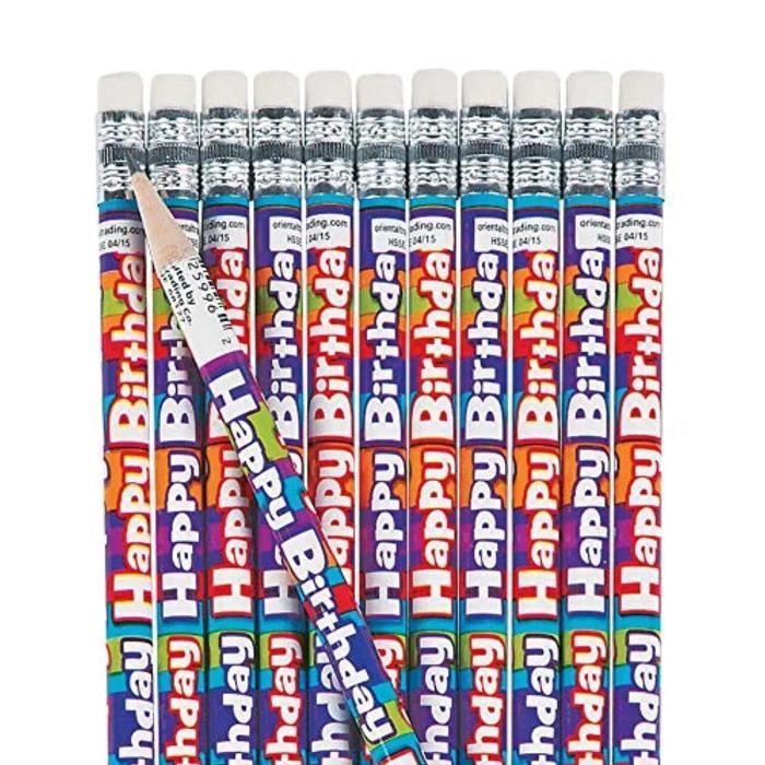 Jeu De Coloriage O38pb Crayons Joyeux Anniversaire Pour L Anniversaire 24 Pieces Cdiscount Jeux Jouets