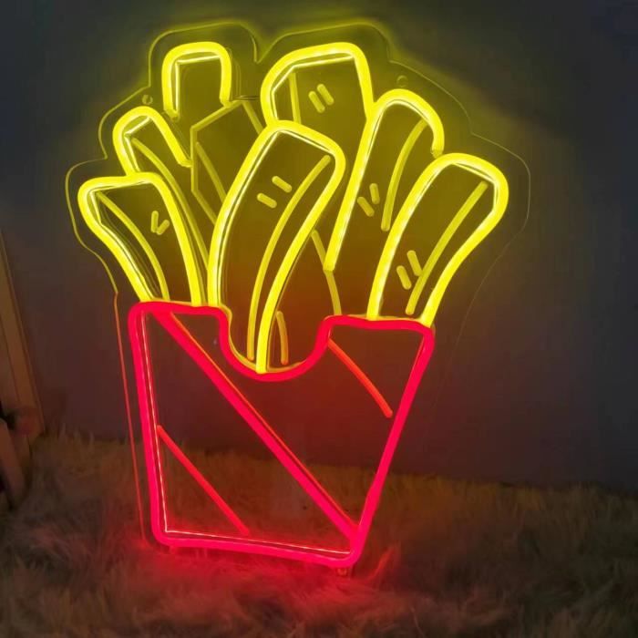 Veilleuse,Enseigne au néon LED pour décoration de Noël,pizza