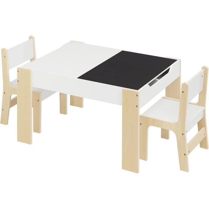Table Et Chaise Enfant AIYAPLAY Avec Miroir LED – 3 Couleurs – Meuble Lavabo Vintage