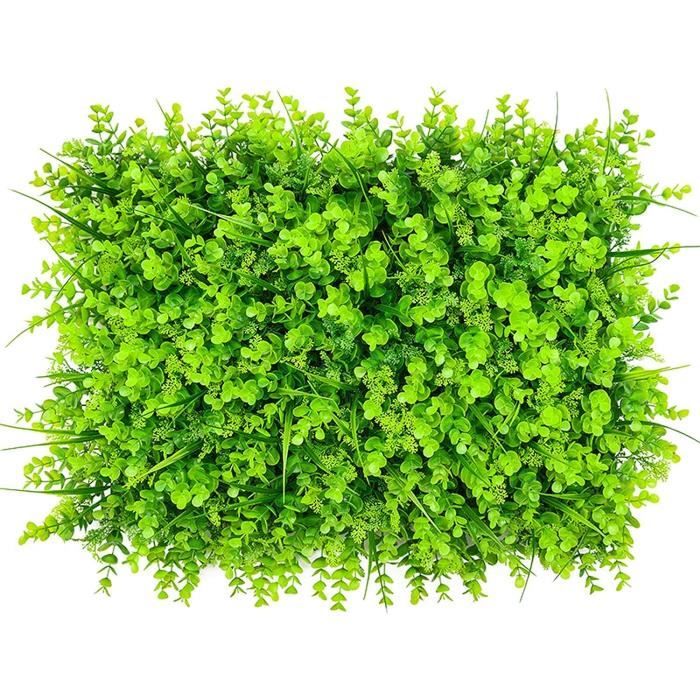 Mur De Fleurs Artificielles 50x50cm Résistant UV - Panneau Feuillage Vert Réaliste Intérieur Extérieur