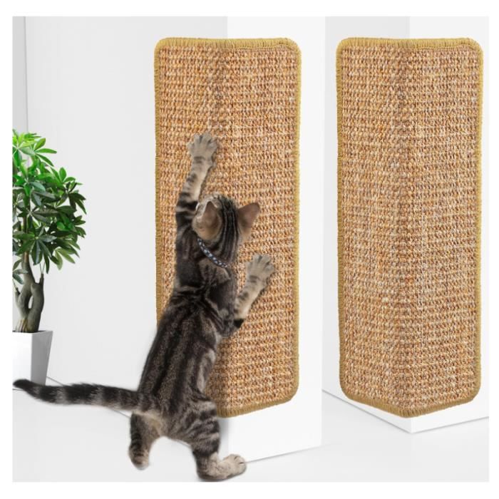 Tapis Griffoir Pour Chat, 60 X 40 Cm, En Sisal Naturel, Horizontal
