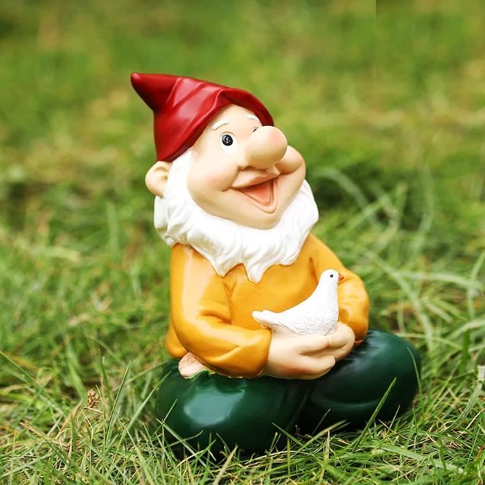 Statue De Nain De Jardin En Résine – Décoratif, Couleur Vive, Environ 11x6.7x4 Cm – Pour Extérieur Ou Intérieur, Fêtes