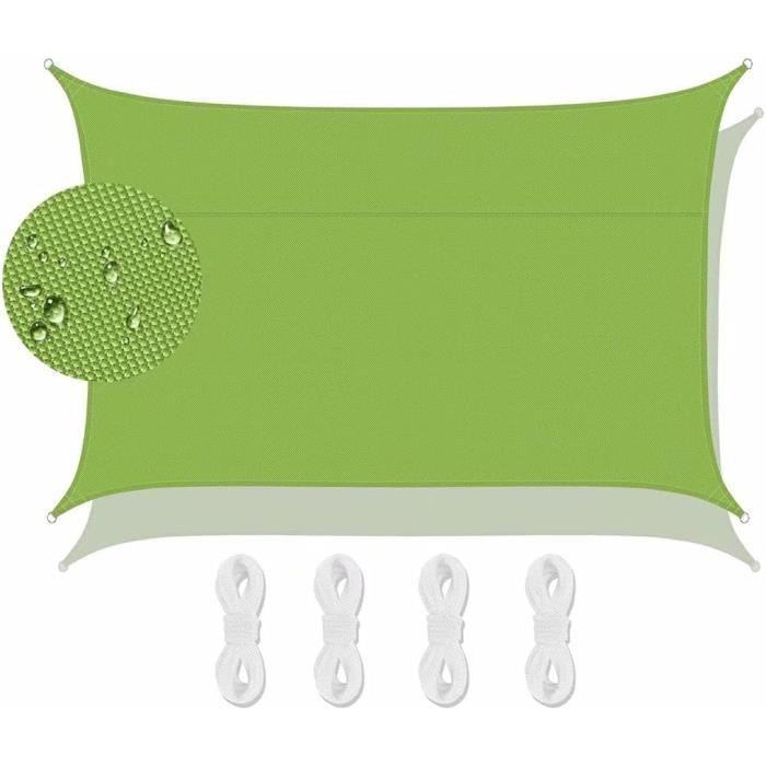 ZHJSHOU Voile D'Ombre Rectangulaire HDPE 6x6m - Protection UV 90%, Respirante - Pour Jardin, Terrasse, Balcon