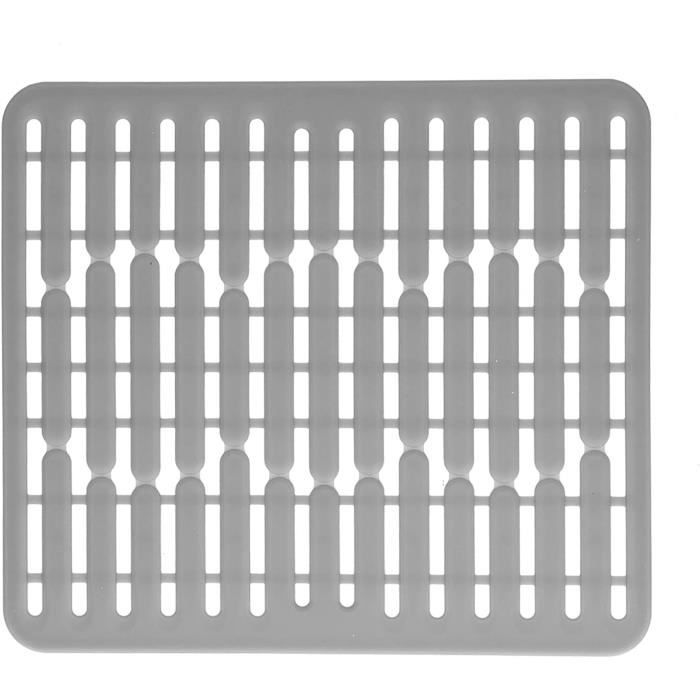 Tapis égouttoir Silicone 40x32 Cm Gris – Pour évier, Comptoir De Cuisine, Antidérapant, Lavable Au Lave-vaisselle - 5