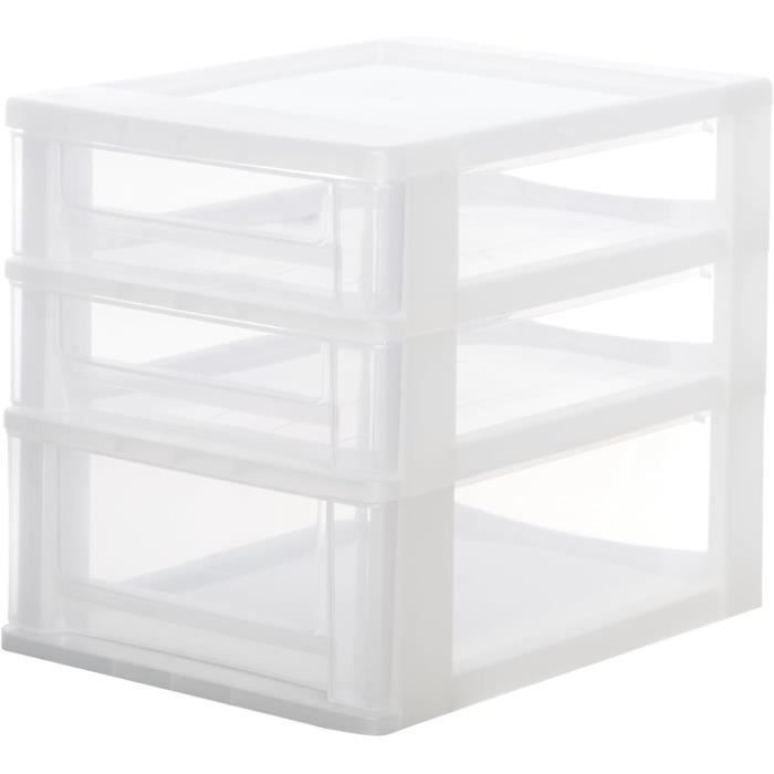2 Boîtes De Rangement Pliables 2,7L - Organisateur Bureau, Petit Objets - Marron, Empilable - HAIXIN