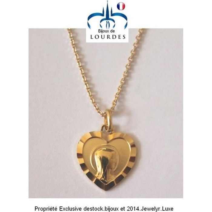 14k or Jaune pour Femme Homme Lien Chaîne Collier et Vierge Marie Pendentif D652H 14k or Jaune pour Femme Homme Lien Chaîne Collier et Vierge Marie Pendentif D652H