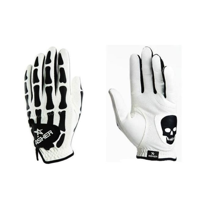 Gant De Golf Homme Asher Death Grip - Moyen Gauche - Noir/Blanc - Neuf