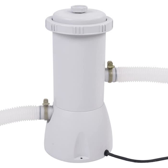 Pompe De Filtration Pour Piscine Hors Sol Daoco – 330 GPH, 16W, Avec 2 Cartouches Filtre