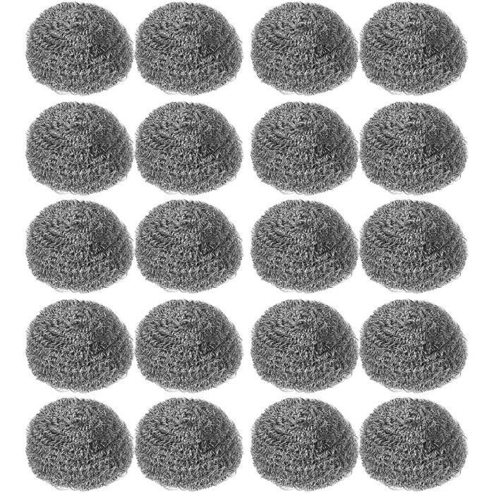 2 Éponges Récureuses Acier Inoxydable - Nettoyage Four, Poêles, Gril - EUROXANTY