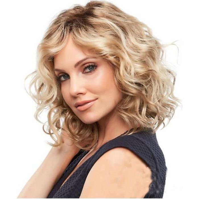 Perruque Courte Blonde Jaune NEWLOOK - Fibres Synthétiques - Taille Unique