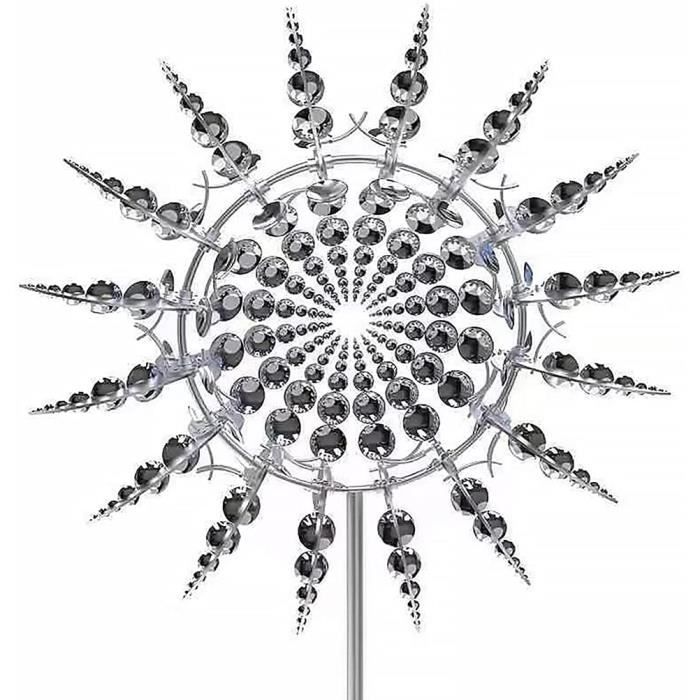 Acheter 1 Moulin à Vent Cinétique Vibrant Et Fascinant En Métal 3D Pour Jardin, Résistant Aux Intempéries, Pour Le Plaisir Extérieur Et La Décoration De Patio