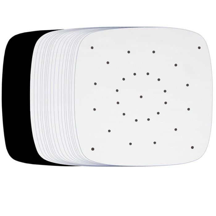 Papiers Pour Friteuse à Air Dohe - 100 Feuilles Carrées 20-24 Cm - Antiadhésif, Sans BPA, Compatible Four Et Micro-ondes