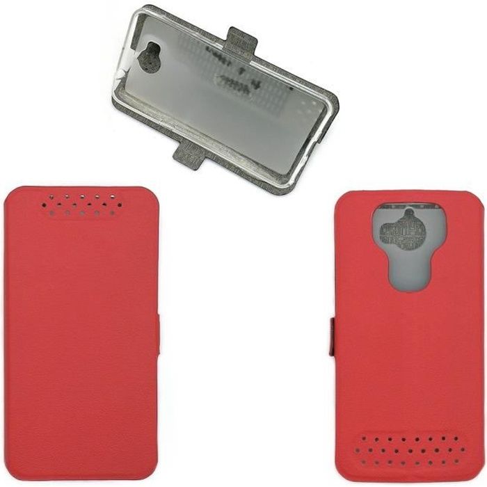 Étui Livre Magnétique Universel Pour Huawei Nova - Coque Flip Stand Avec Poches - Couleurs Assorties