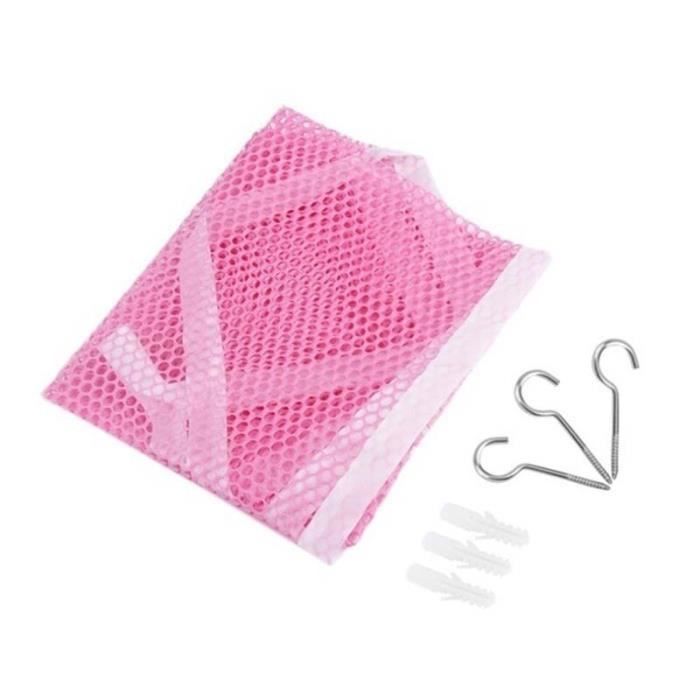 Hamac en peluche tissé double couche avec glands, filet de rangement pour jouets pour grand