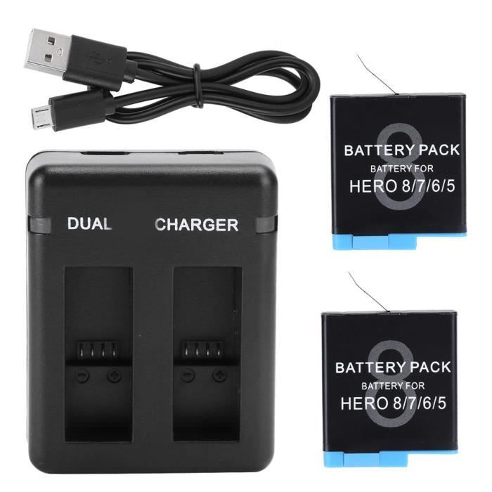 Chargeur Double Pour Batteries GoPro/ Caméra D'Action – 2 Batteries En Même Temps, Entrée USB/Type-C 5V/2A - 12