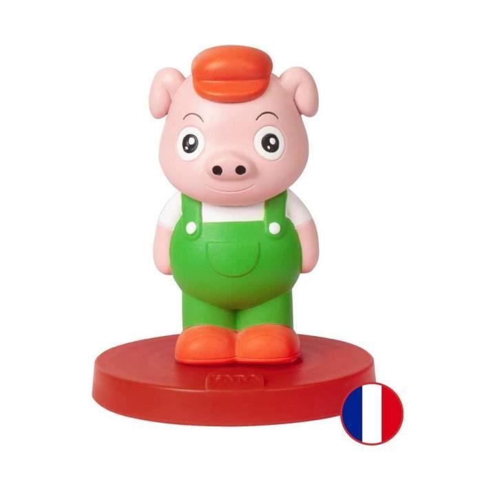 figurine sonore les 3 petits cochons - faba - pour enfants à partir de 4 ans - garantie 2 ans - couleur vert