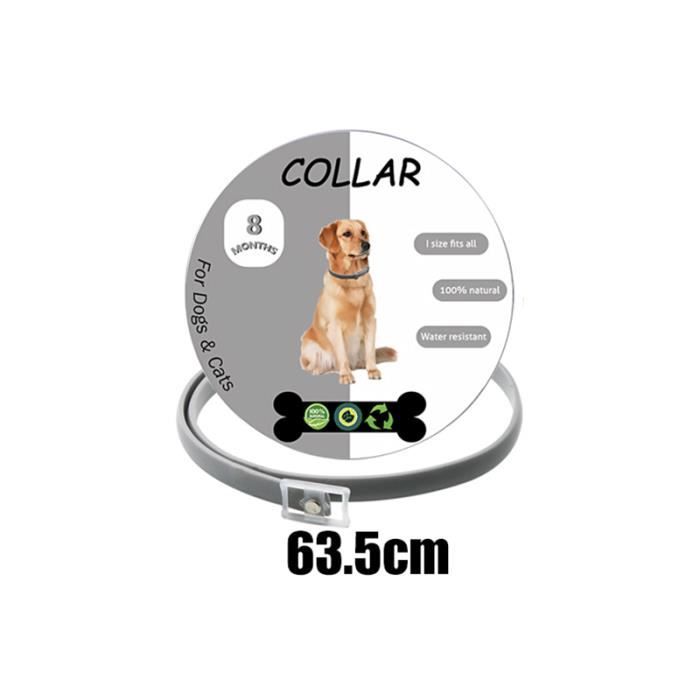 Comparer les prix de Collier antiparasitaire pour Grands Chiens contre les puces et les tiques Pendant 8 Mois - 63.5 cm - TPE