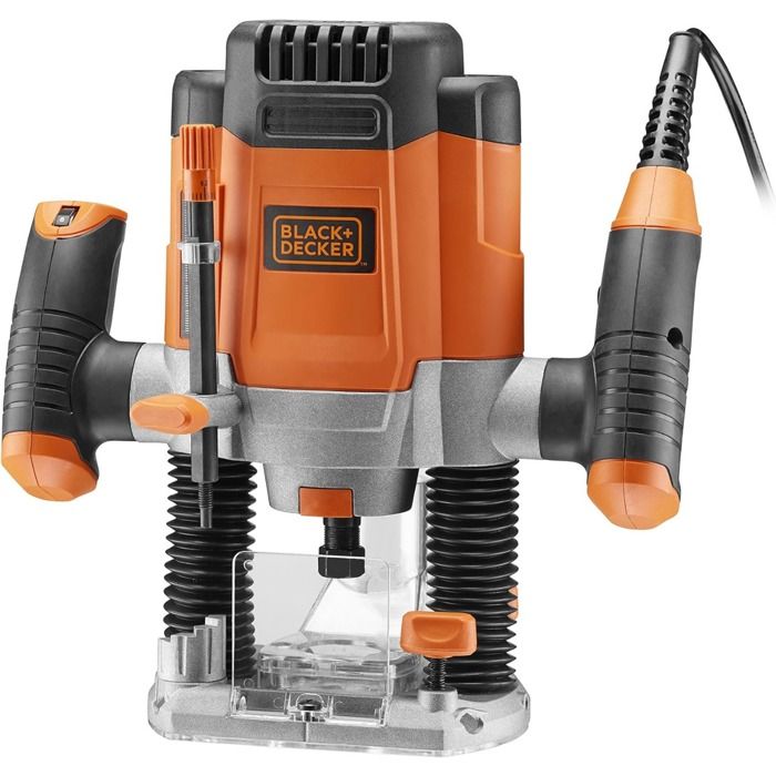 Black & Decker KW1200EKA Défonceuse électronique 1200W + accessoires & coffret