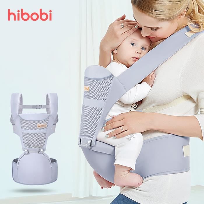 Siège Hanche Ergonomique Bébé 0-36 Mois - Porte-Bébé Ceinture Réglable, Maille Respirante, Gris - Idéal Déplacements Et Portage