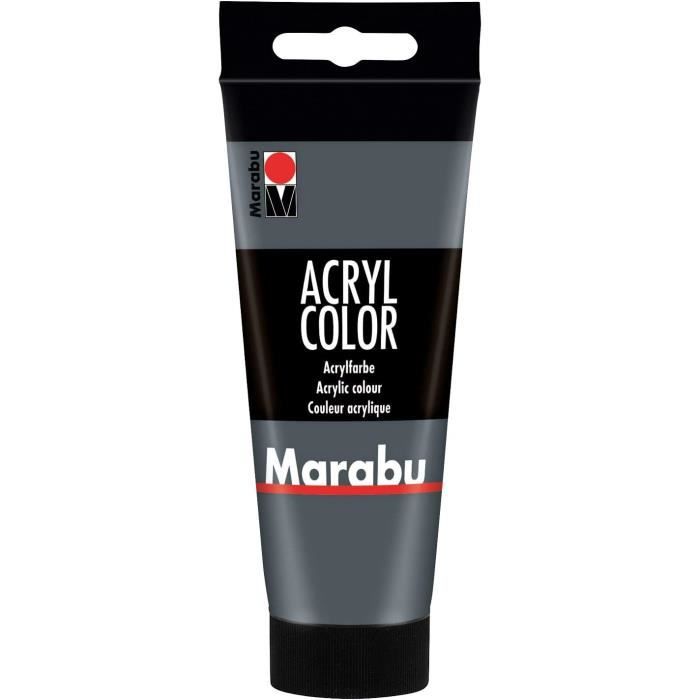 MONT MARTE Peinture Acrylique Noire - 300ml - Idéal Pour La Peinture