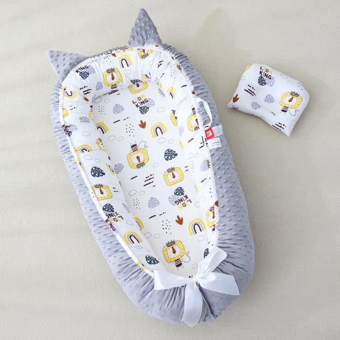 Nid De Bébé Portable - Cocoon Pour Nouveau-né - Lit De Voyage 90x50 Cm - Coton Respirant - Sécurité Anti-roulades - Rose