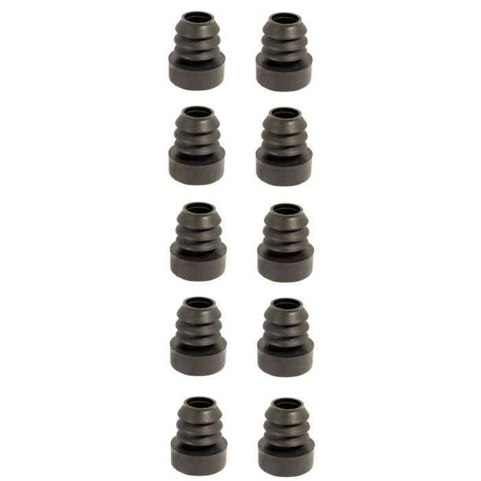 Capuchons Rail LOADCARE - Lot De 10 - Gris Plastique - Pour Rail Forme Ronde
