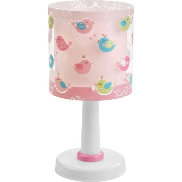 Dalber Lampe De Chevet Oiseaux Rose Blanc Et Noir Achat Vente