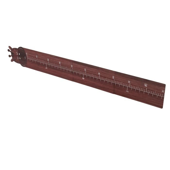Toise Pour Enfant En Bois Naturel - Règle De Mesure Pliable De 40 à 180 Cm (6 Sections, Autocollants Inclus) - 6