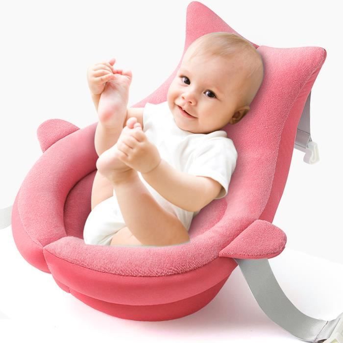 Éponge Coussin De Bain Bébé Anti-Dérapant – Confortable Et Soutenant (Rose)