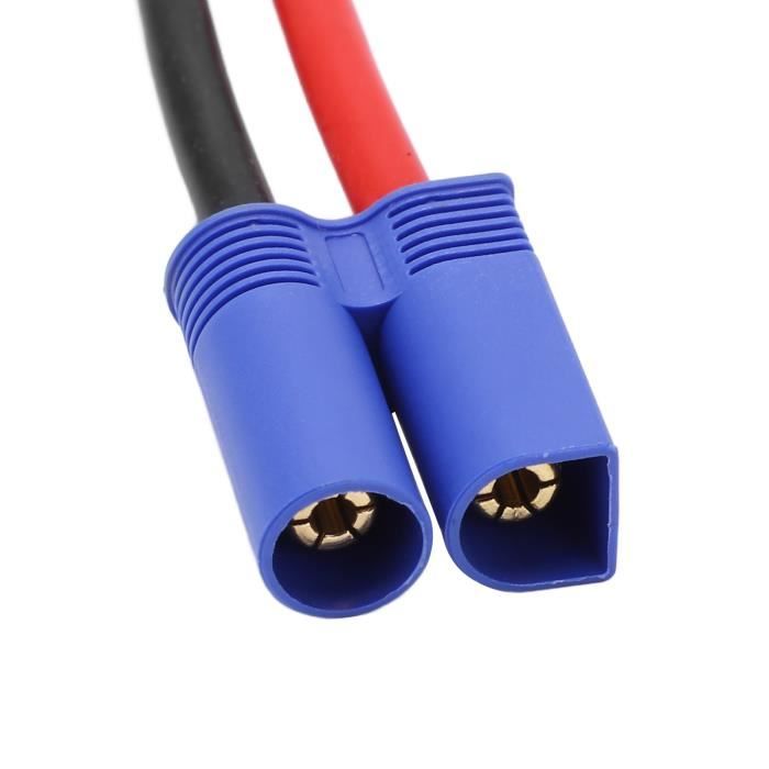Câble Adaptateur EC5 Femelle Vers Mâle + JST 10cm 14AWG - Pour Voitures RC, Batteries, Connexions Sécurisées