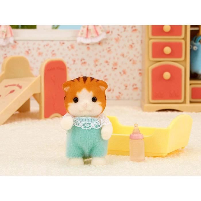 Sylvanian Families - Bébé Chat Roux - Berceau et Biberon inclus - Les bébés  - Cdiscount Jeux - Jouets