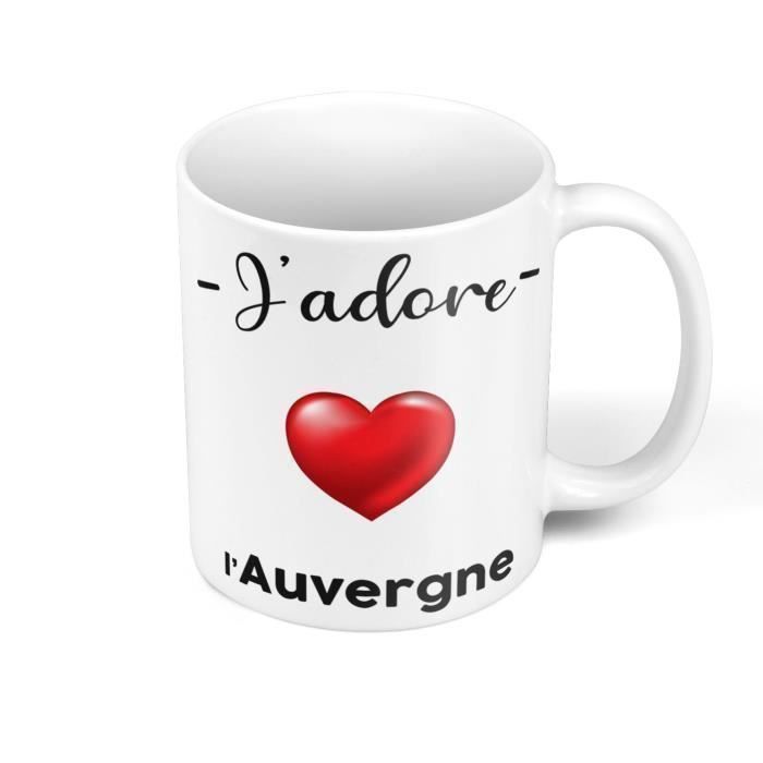 Mug Ceramique J Adore L Auvergne Region De France Clermont Ferrand Cdiscount Puericulture Eveil Bebe