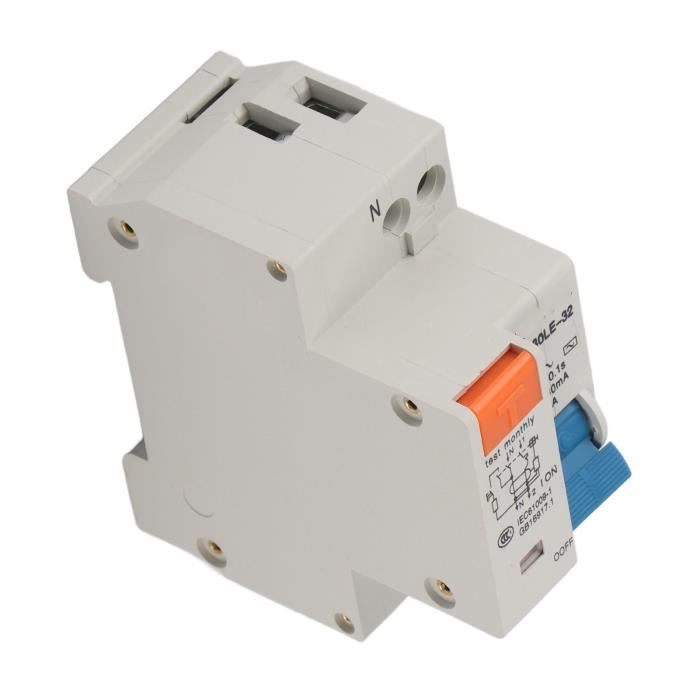 Disjoncteur Différentiel 32A 230V – 1P+N, 30mA, 6kA | Modèle BL1E-63 | Pour Installations électriques Domestiques
